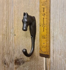 Coat Hook Single HORSE style Antique Iron size - 100mm