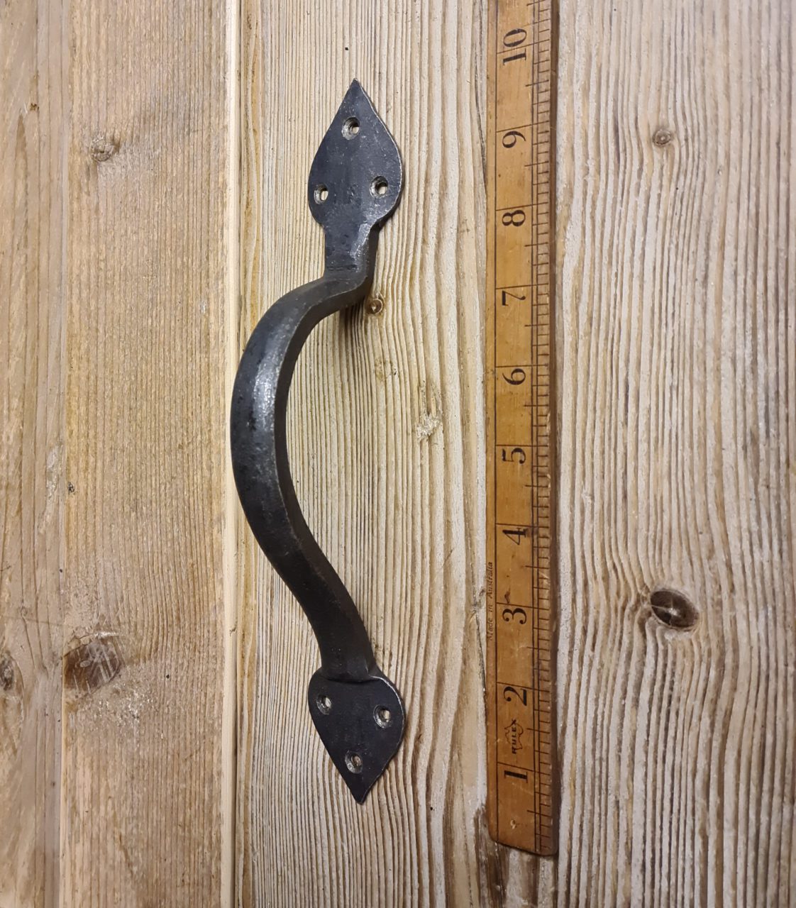 Pull Handle MARSHALL Unequal Hand Forged Antique Iron 245mm - Image 3