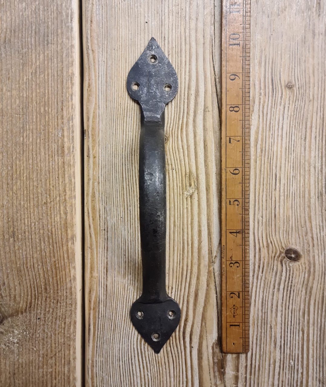 Pull Handle MARSHALL Unequal Hand Forged Antique Iron 245mm - Image 4
