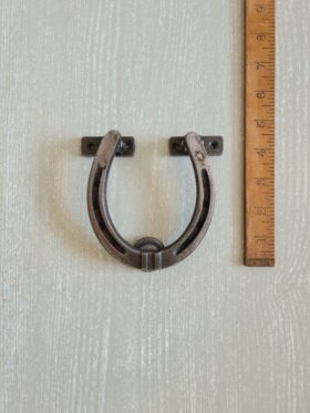 Door Knocker Horseshoe Antique Iron 105mm x 112mm
