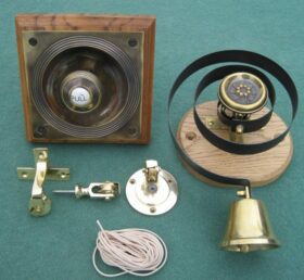 Door Bell Pull Mechanism Complete CLAVERLEY Ceramic 135mm Sq