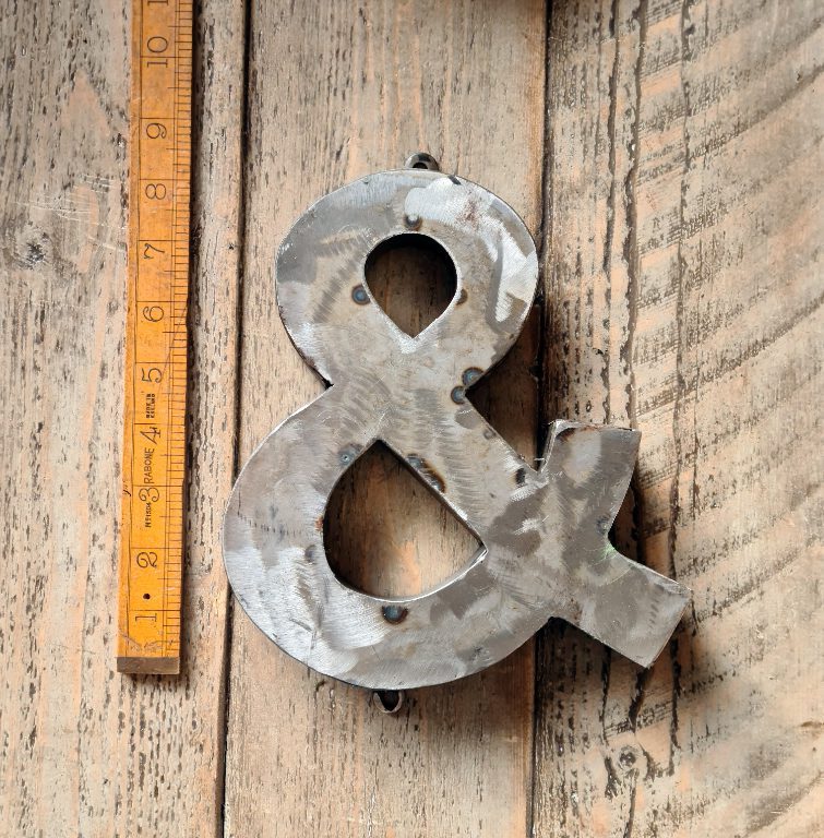 Wall Mounted Letter '&' Antique Finish 200mm High