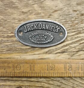 Plaque Oval JACK DANIELS Antique Iron 80mm x 42mm
