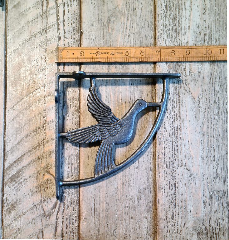 Shelf Wall Bracket DOVE Antique Cast Iron 200mm x 200mm also see D178