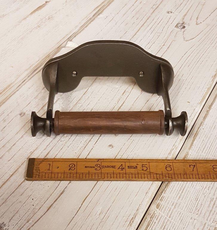 Toilet Roll Holder Plain Drop In Rod PECKHAM Cast Antique Iron 150mm