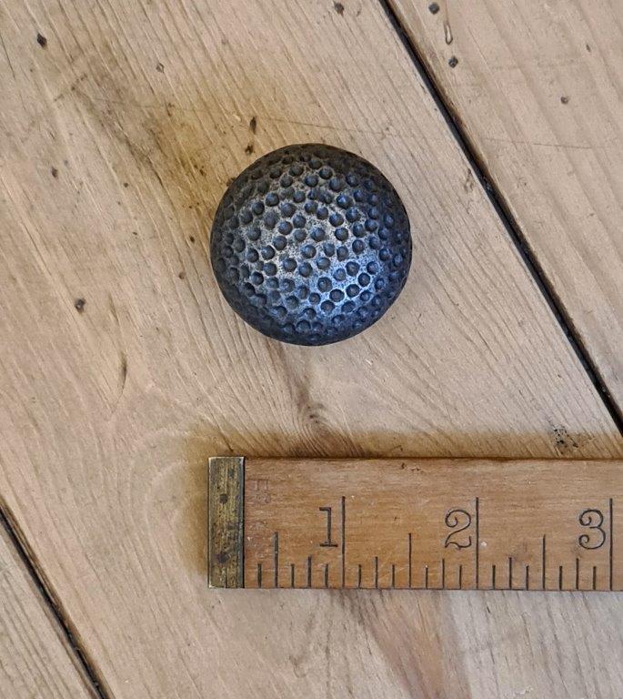 Knob MUSHROOM Dimple Cast Antique Iron 39mm Dia (alt 01.086B.AI.39) - Image 2