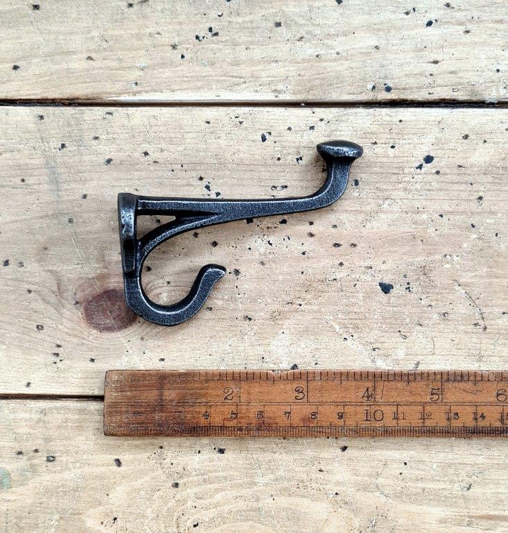 Hall Stand Hat & Coat Hook EVELYN Cast Antique Iron 100mm - Image 2