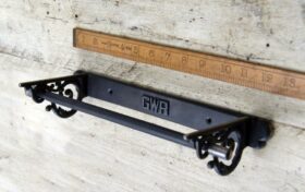 Kitchen Roll Holder GWR Scroll Sides Antique Iron 315mm Overall