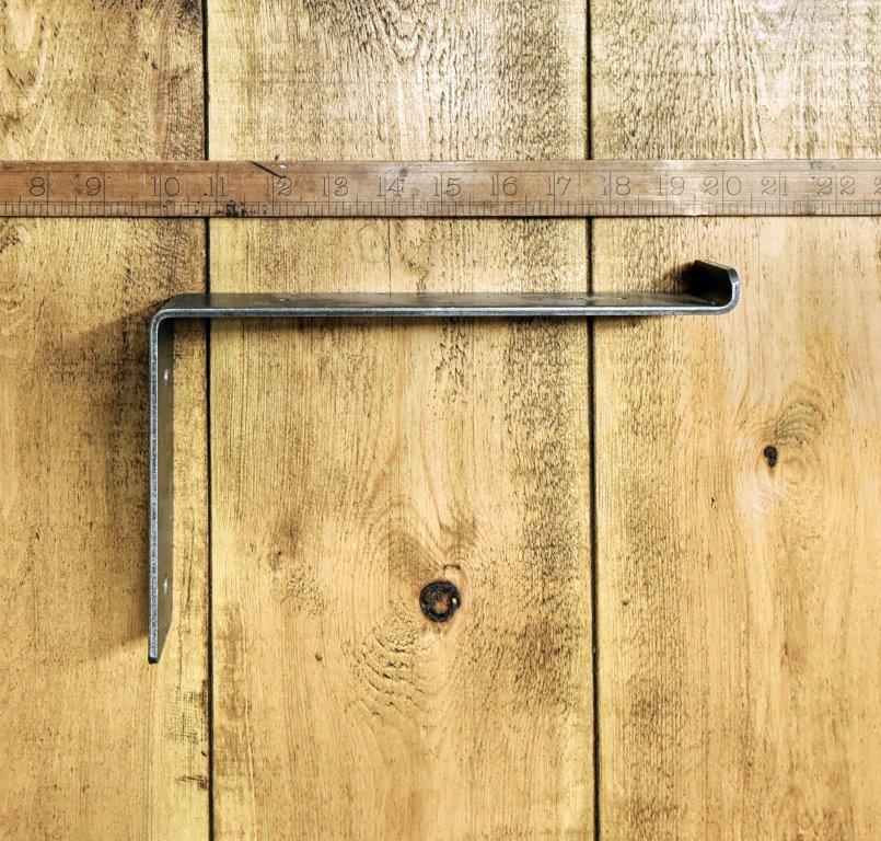 Shelf Bracket UTILITY Medium Duty Angle Lip Steel 150mm x 238mm - Image 3