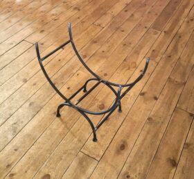 Log Holder Log Basket Curved Ant Iron 500x500x250mm Deep - TBD