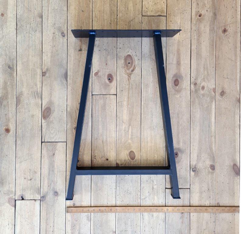 Table End Frame A Frame 50x25 Box Section 710mm High Top 450x150 Satin Black