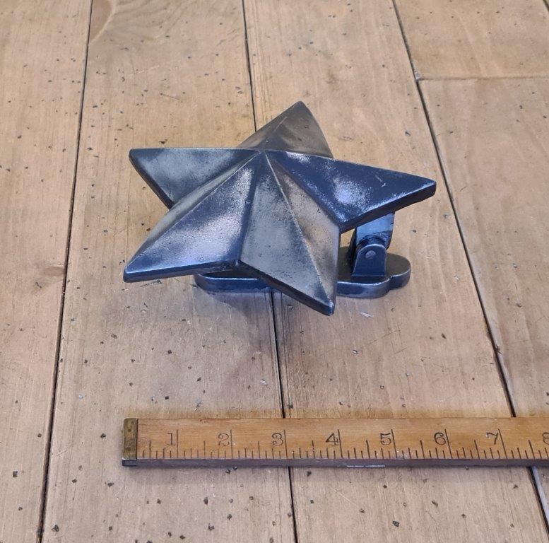 Door Knocker STAR SHAPE Cast Antique Iron 160mm - Image 2