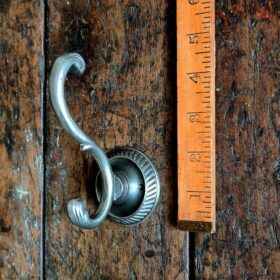 Hat & Coat Hook with Round Base ADMIRAL Cast Antique Iron 110mm
