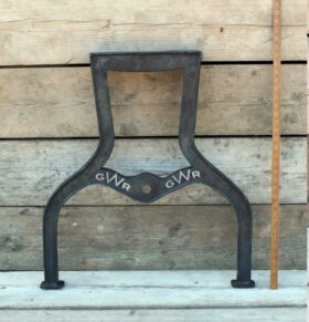 Table End Frame GWR (COVENT DESIGN) Cast Antique Iron 710mm