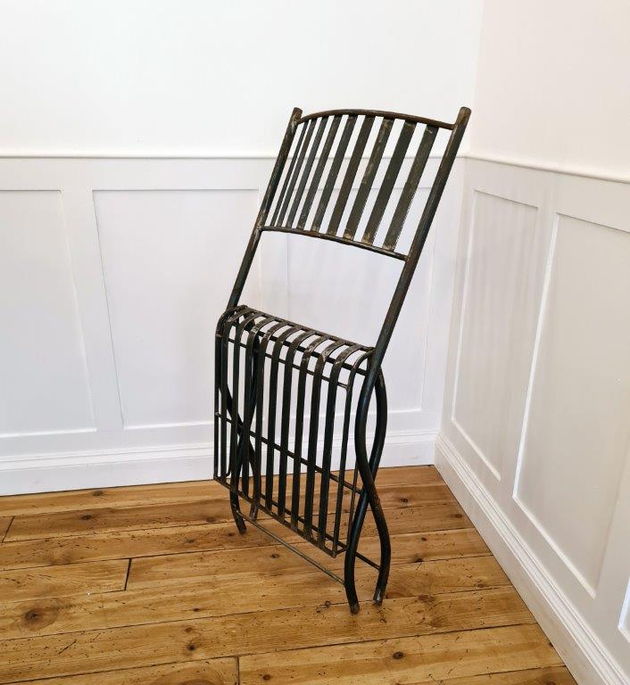 Folding Garden Chair BERKELEY Antique Iron - Image 4