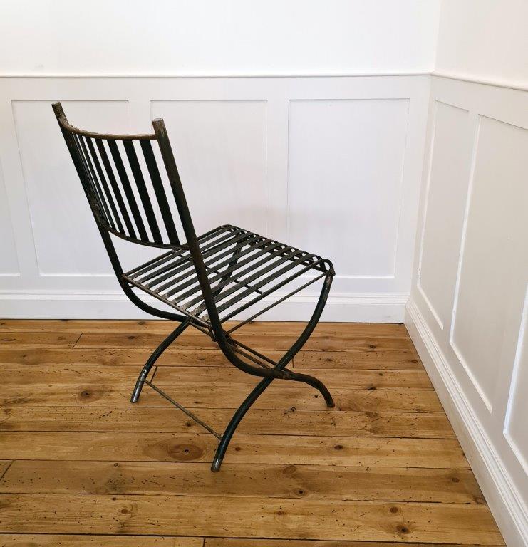 Folding Garden Chair BERKELEY Antique Iron - Image 2