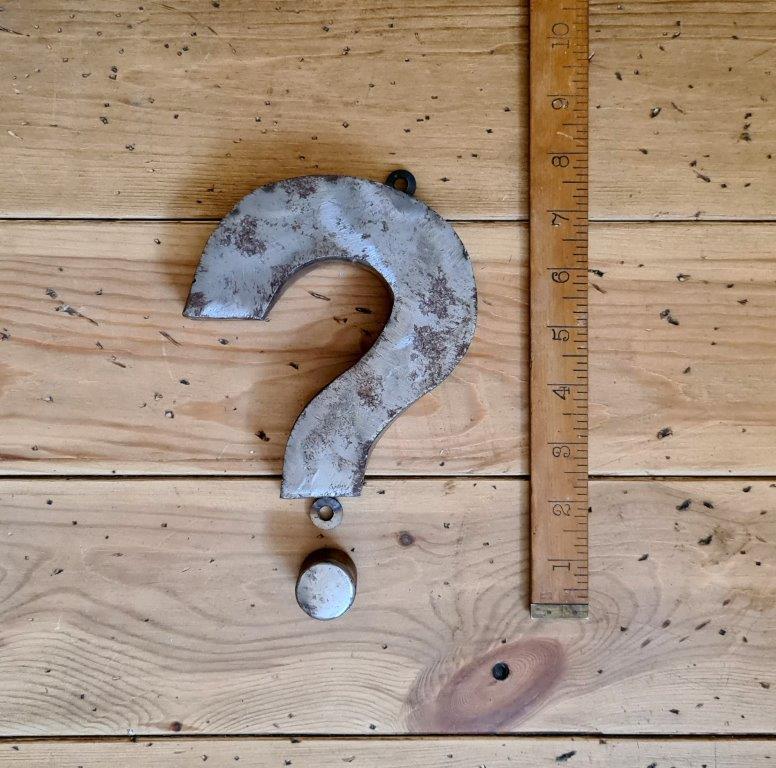Wall Mounted Letter '?' Antique Finish 200mm High