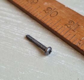 Wood Screw Pozi Panhead Antique Iron 3.5mm x 25mm