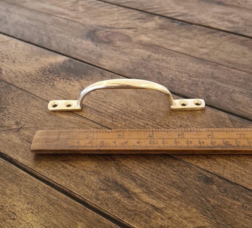 Sash Handle Square End 4 Hole Solid Brass TERRANOVA 150mm - Image 3