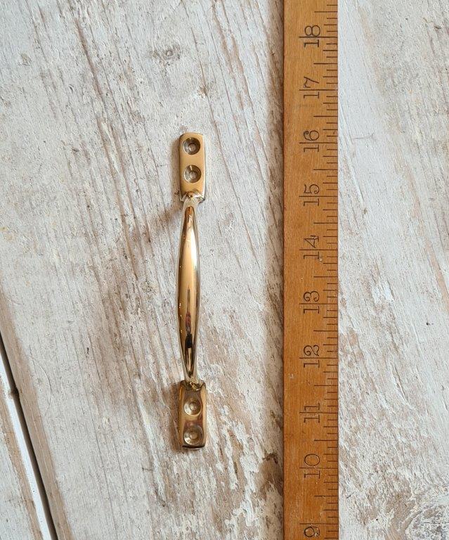 Sash Handle Square End 4 Hole Solid Brass TERRANOVA 150mm - Image 4