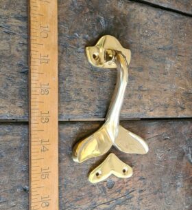 Door Knocker WHALE FIN Solid Brass 148mm - TBD