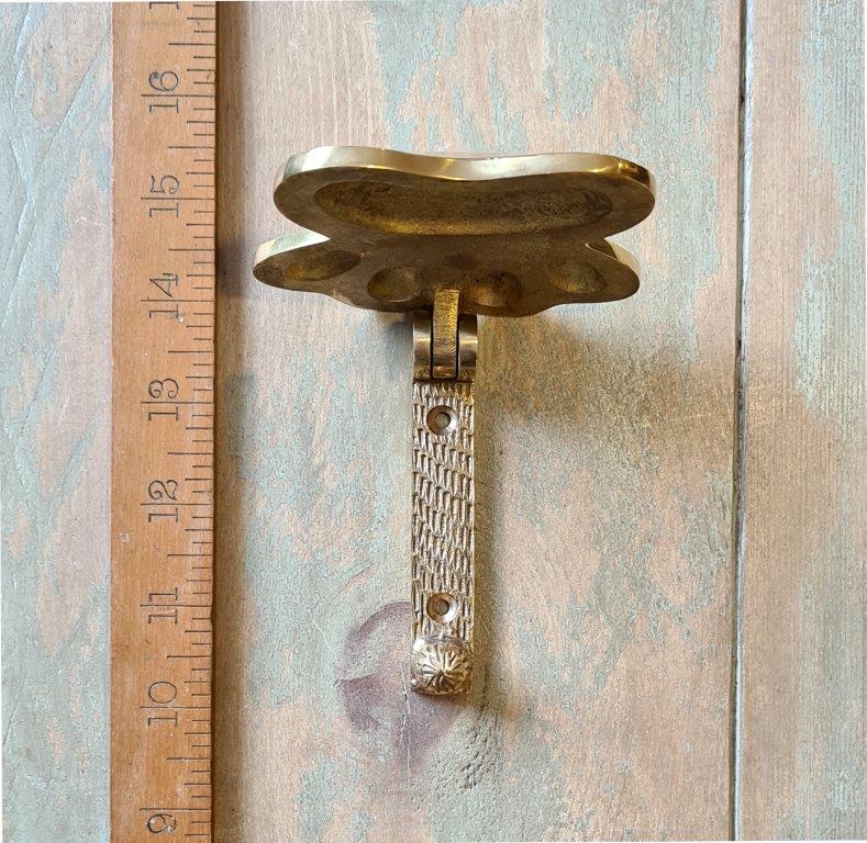 Door Knocker DOG PAW PRINT Solid Brass 95mm - Image 2