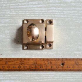 Cupboard Catch Plain Oval Knob TERRANOVA Solid Brass 55mm