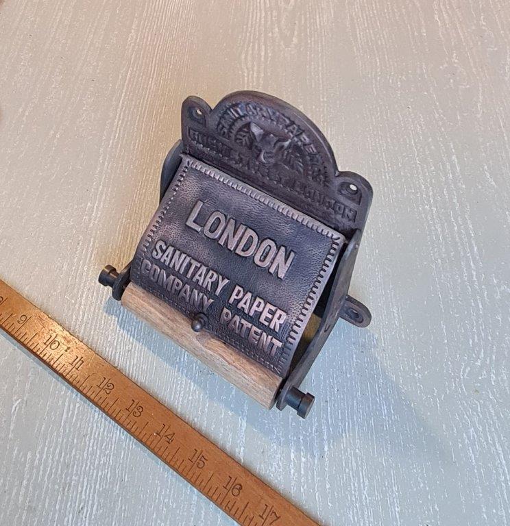 Toilet Roll Holder Lid LONDON SANITARY Antique Copper 150mm - Image 2