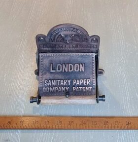 Toilet Roll Holder Lid LONDON SANITARY Antique Copper 150mm