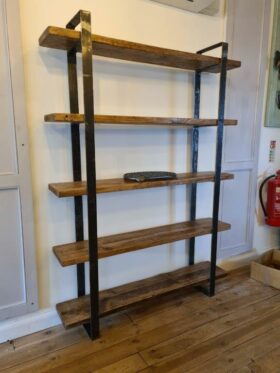 Ladder Rack End 5 Shelves Antique Iron 1700mm x 240mm