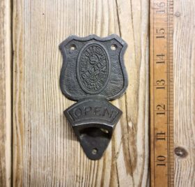 Bottle Opener Plaque Wall Mount MOORS & ROBSON ALES Antique Iron 150mm