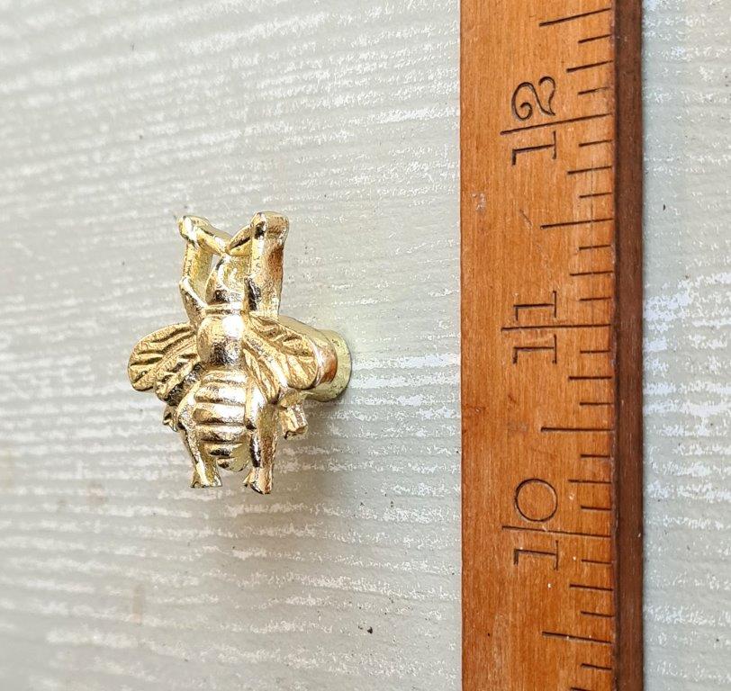 Knob Cupboard BEE Design Brass on Cast Antique Iron 28mm - Image 2