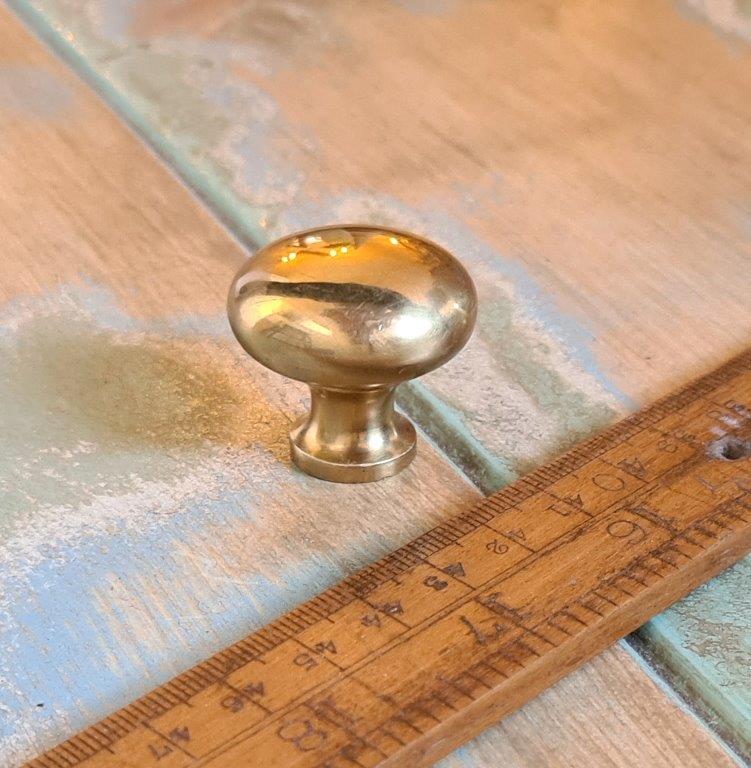 Cupboard Knob Plain TERRANOVA Solid Brass 30mm