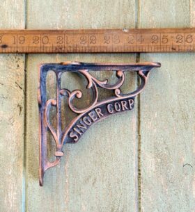 Shelf Bracket SINGER CORP Antique Copper 125mm x 125mm