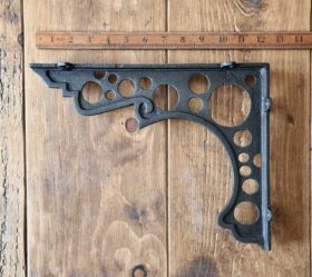 Shelf Bracket GUNSHOT Cast Antique Iron 245mm x 310mm