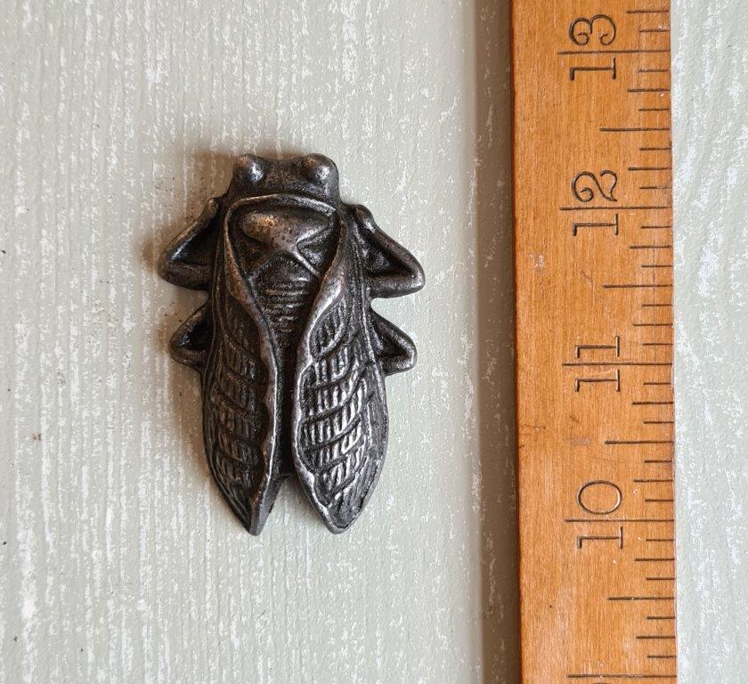 Paperweight BEETLE Cast Antique Iron 75mm - Image 2