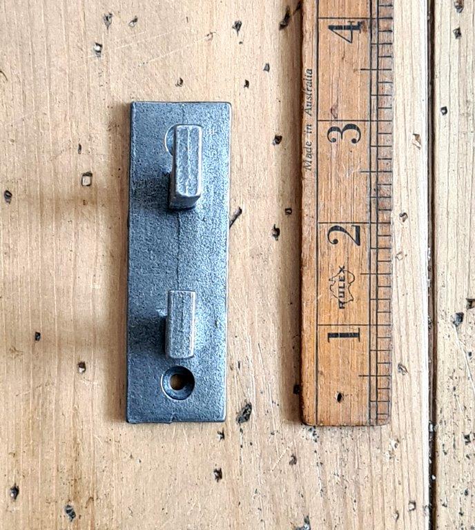 Hat and Coat Hook Art Deco MORRIS Cast Antique Iron 80mm - Image 2