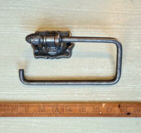 Toilet Roll Holder BALMORAL Cast Antique Iron 150mm