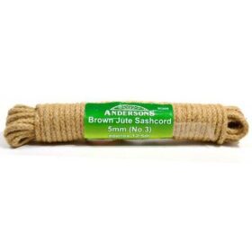 Sash Cord for Pulley Airer Brown Jute 150m x 5mm