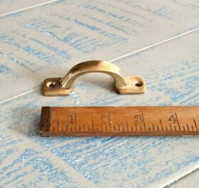 Square D Handle Solid Brass 90mm