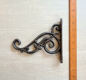 Plant Hanger Hook SWIRL Cast Antique Iron 185mm x 170mm high