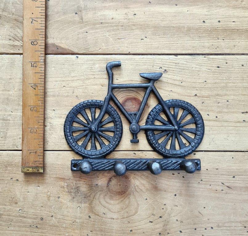 Coat Hook BICYCLE 4 Hooks Cast Antique Iron 160mm