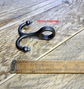 Hook Double Anchor Shape Luggage Wardrobe Antique Iron 85mm x 85mm 16mm Int