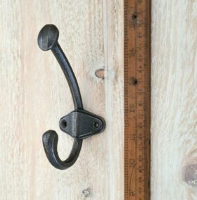 Coat Hook WELTON Cast Antique Iron 130mm