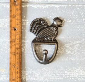 Coat Hook Single COCKEREL Antique Iron 100mm