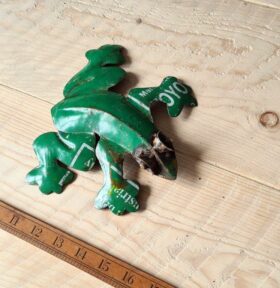 Ornament Tin FROG Upcycled Sheet Metal 180mm (P46)