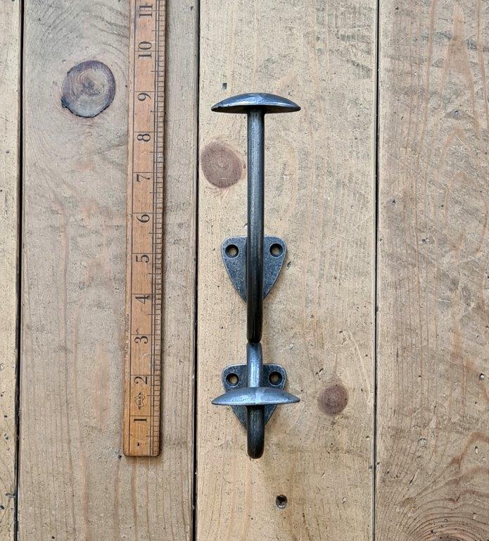 Jacket Hanger style Bowler Hat Coat Hook Cast Antique Iron 200mm - Image 2