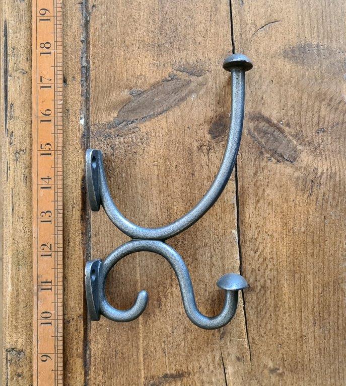 Jacket Hanger style Bowler Hat Coat Hook Cast Antique Iron 200mm - Image 3