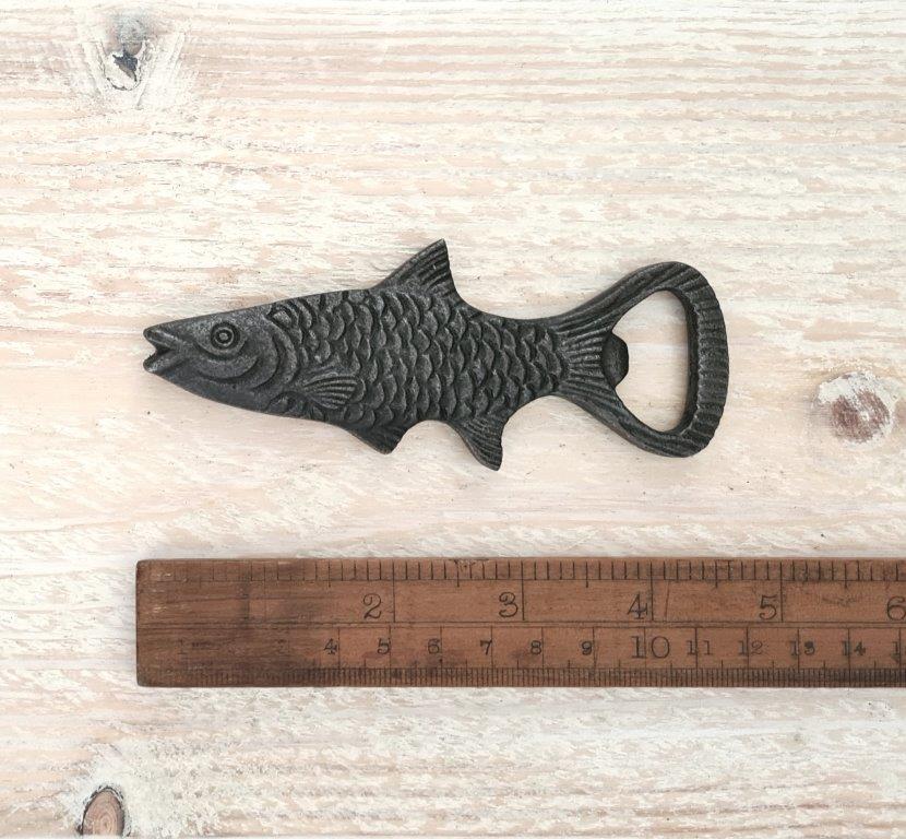 Bottle Opener Hand Held FISH Antique Iron 120mm