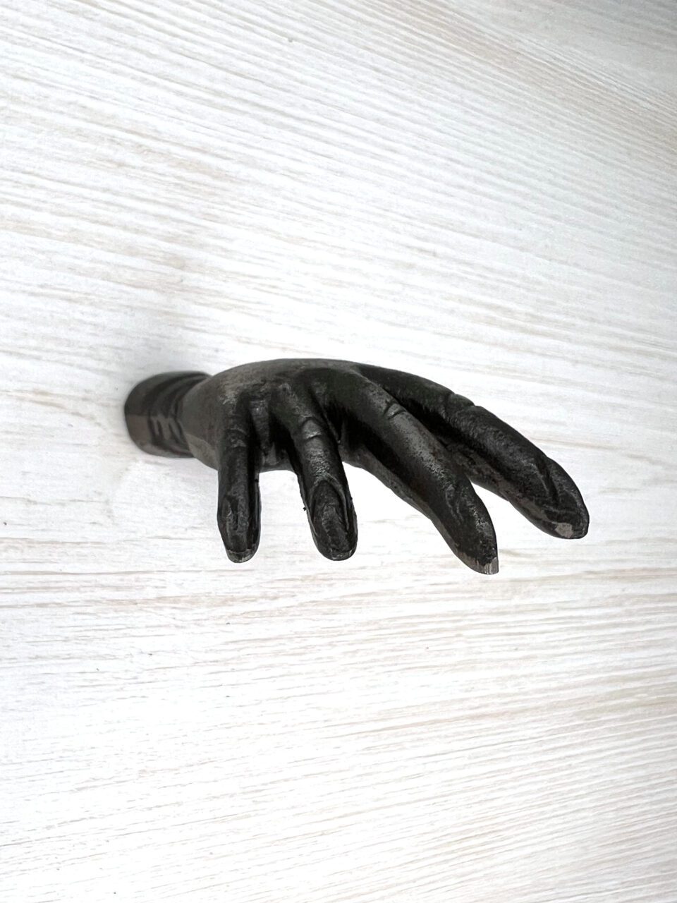 Knob Cupboard Gnarled HAND Cast Antique Iron 70mm M4 Thread - Image 5